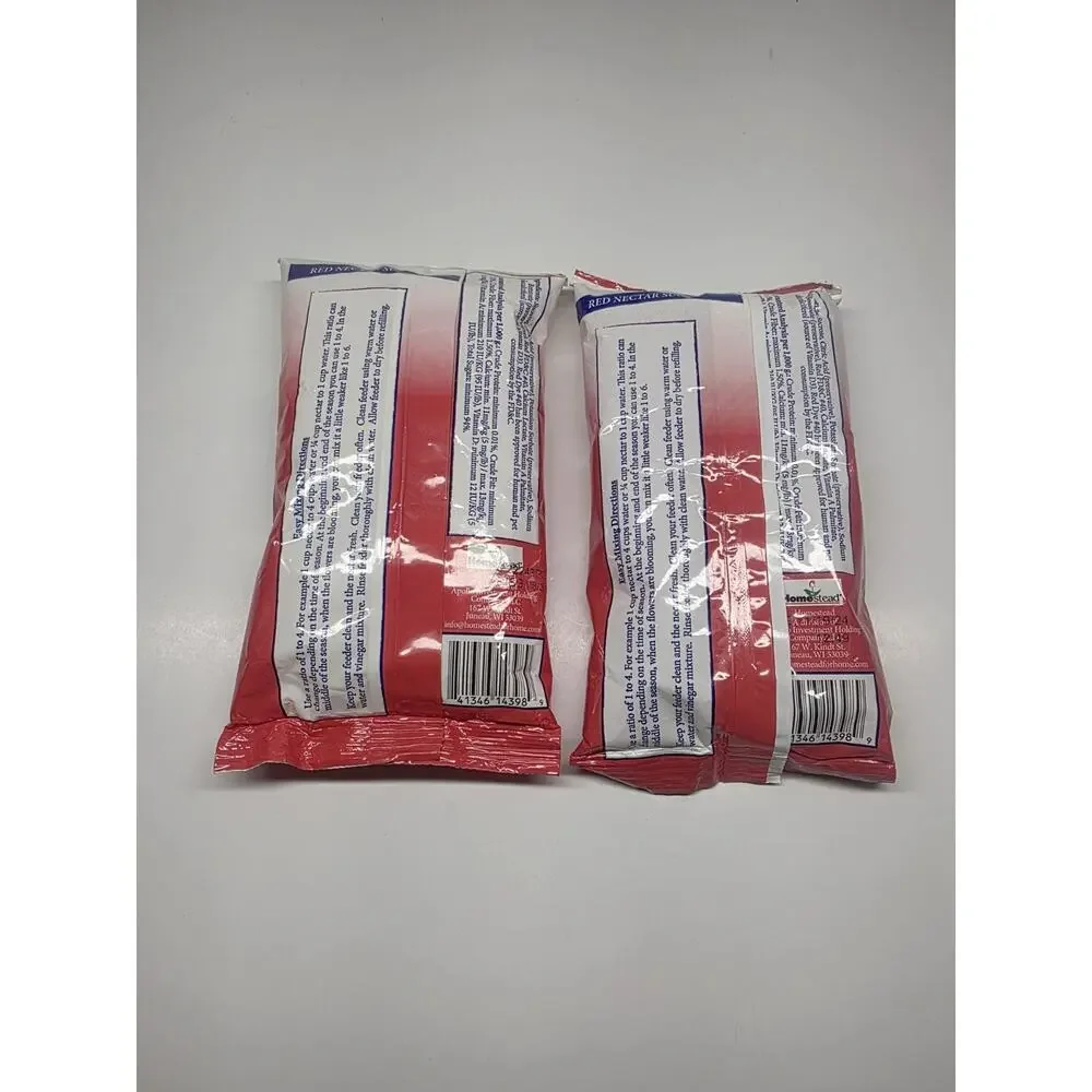 Hummingbird Red Sugar Nectar Powder Lot Of 2 All Natural w/ Vitamins & Calcium
